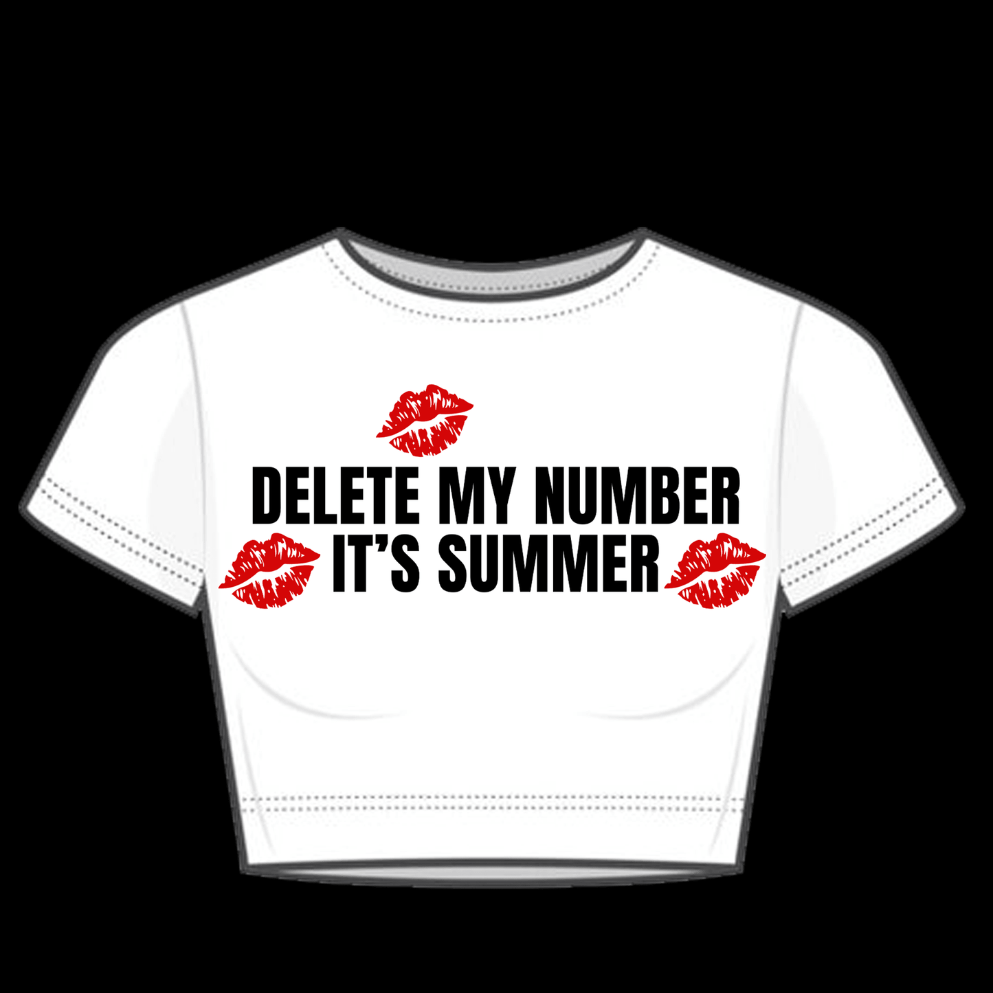 Delete My Number Its Summer Crop Top